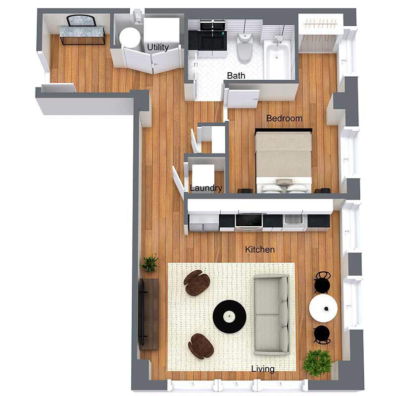 Floor plan layout for Spruce