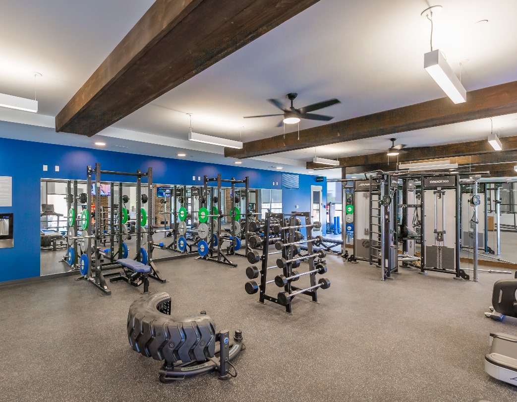 Fully Equipped Fitness Center at 225 Sycamore Apartments in Wichita, KS