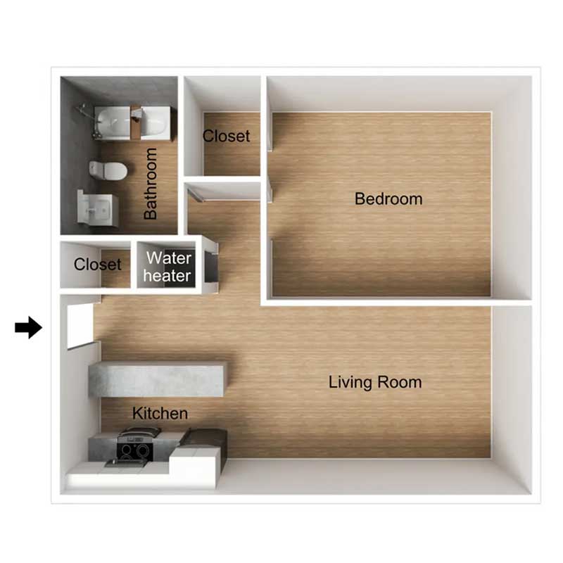 Floor plan layout for A1