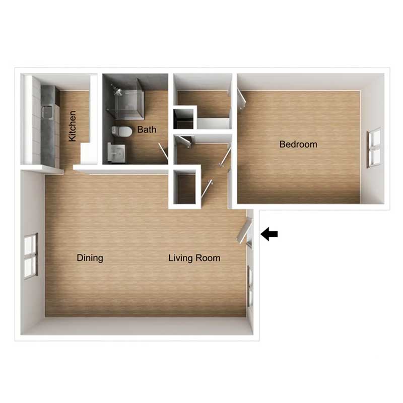 Floor plan layout for A2
