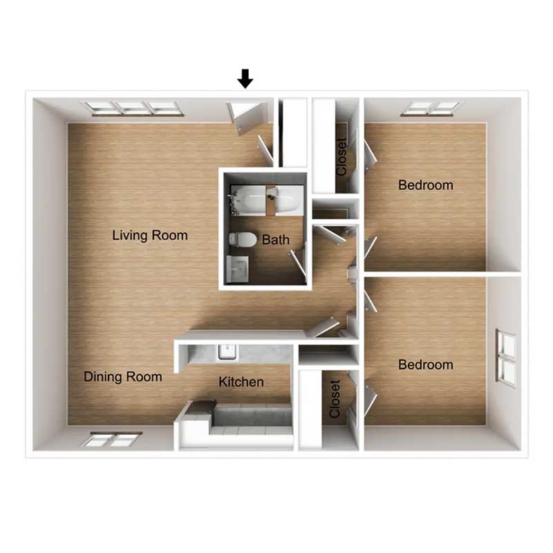 Floor plan layout for B1