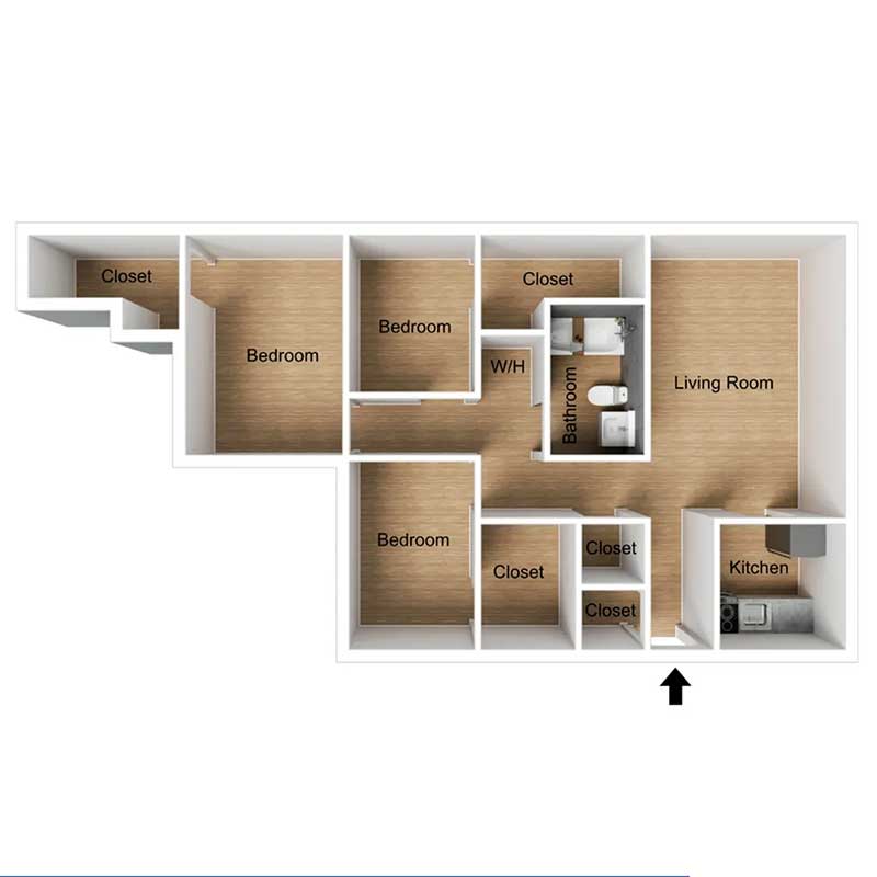 Floor plan layout for C1