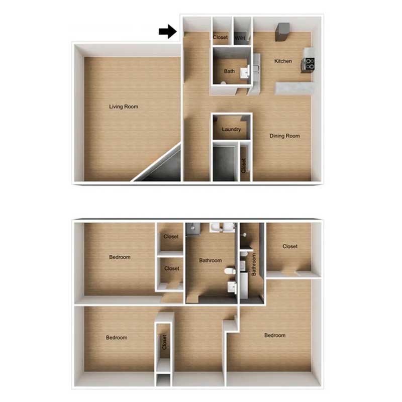 Floor plan layout for C2-TH
