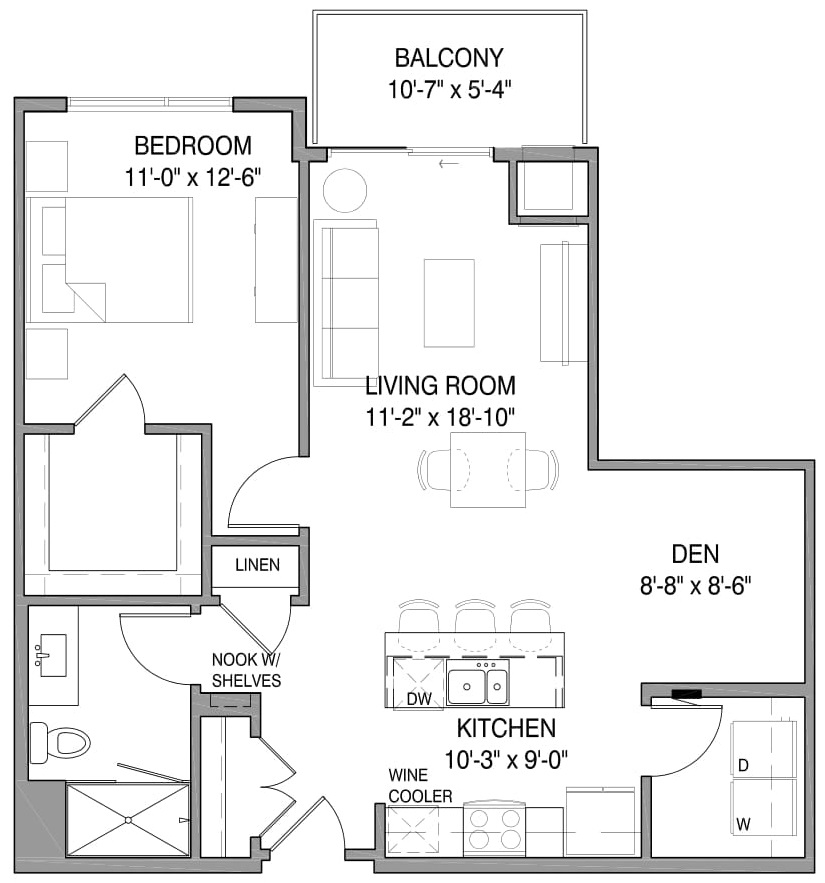 Floorplan - Kendall 1 w/ Den image