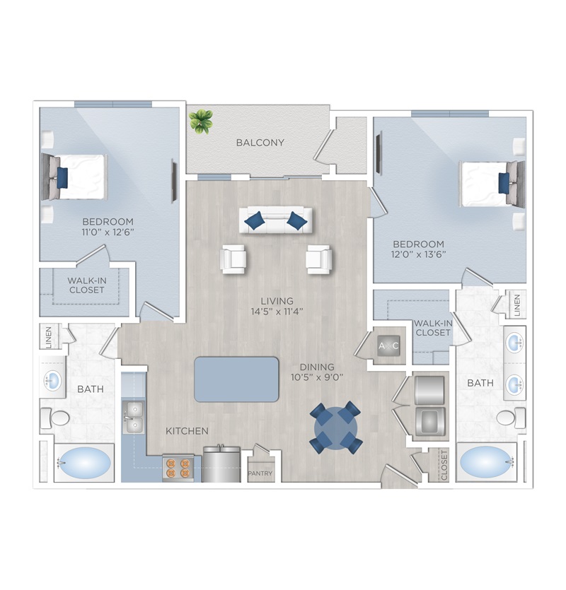 Floor plan layout for The Sage Briar