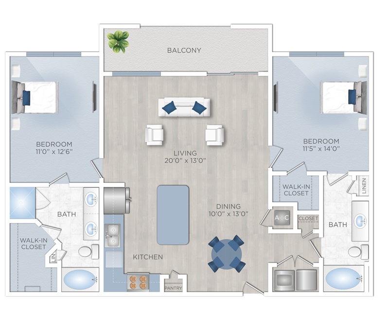 Floor plan layout for The Townshire