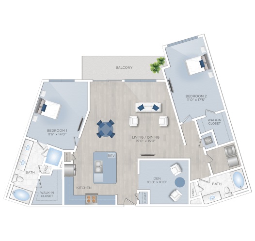 Floor plan layout for The Willowick