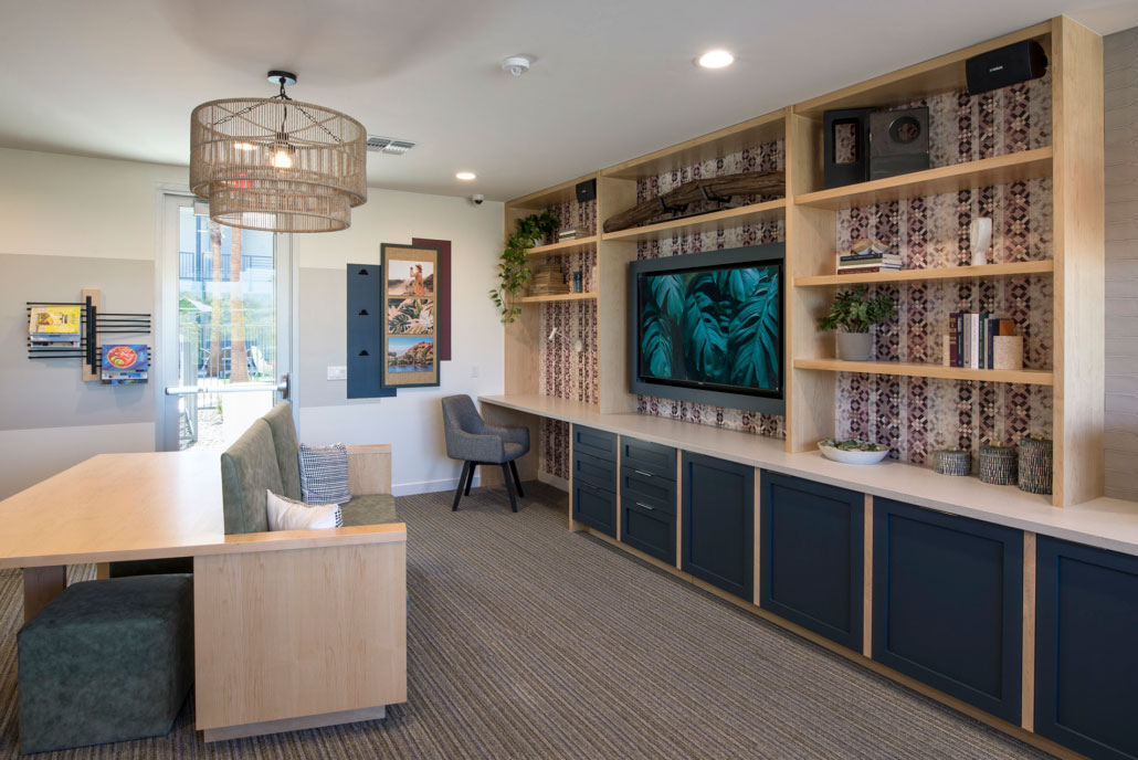 Co-Working Lounge at The 89 on Hayden Apartments in Scottsdale, AZ