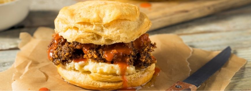 Serve Up a Truly Southern Breakfast or Brunch with Some Nashville Hot Honey Chicken Biscuits Cover Photo