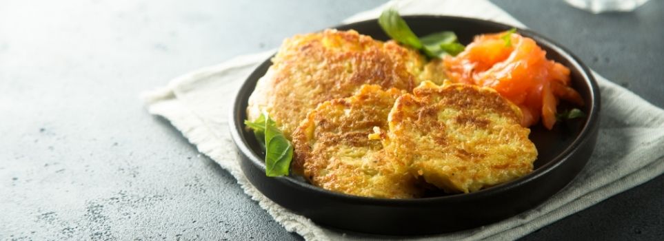 This Recipe for Best Potato Latkes Is Paired Perfectly with Sour Cream, Salmon, or Roe Cover Photo