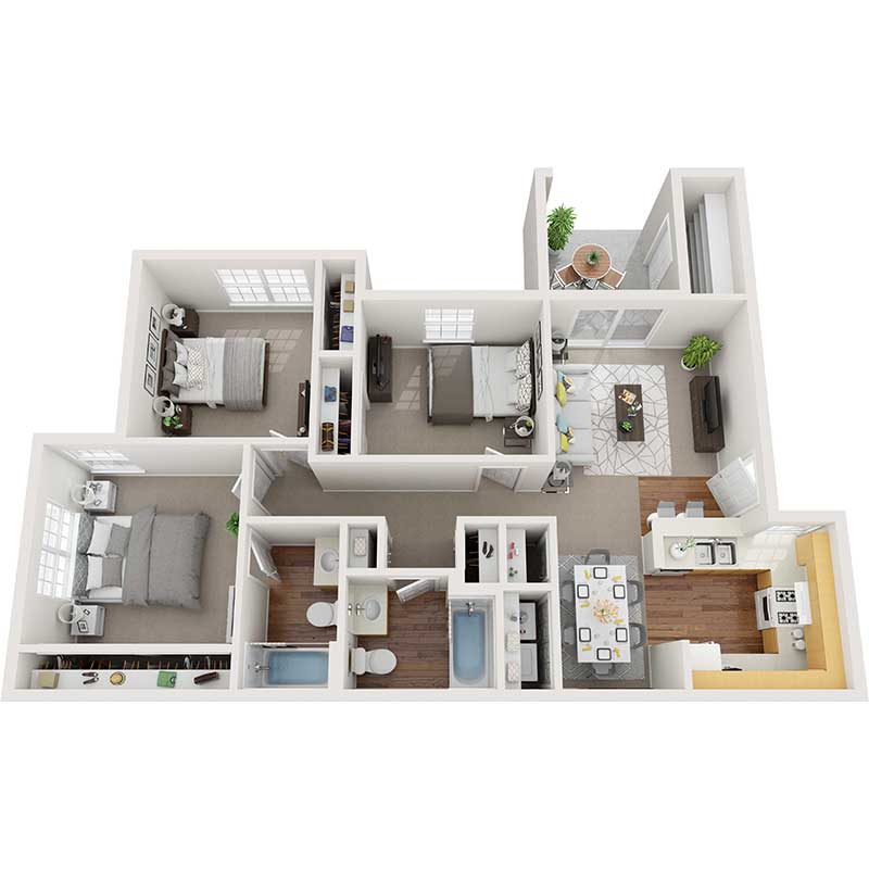 Informative Picture of 3 Beds