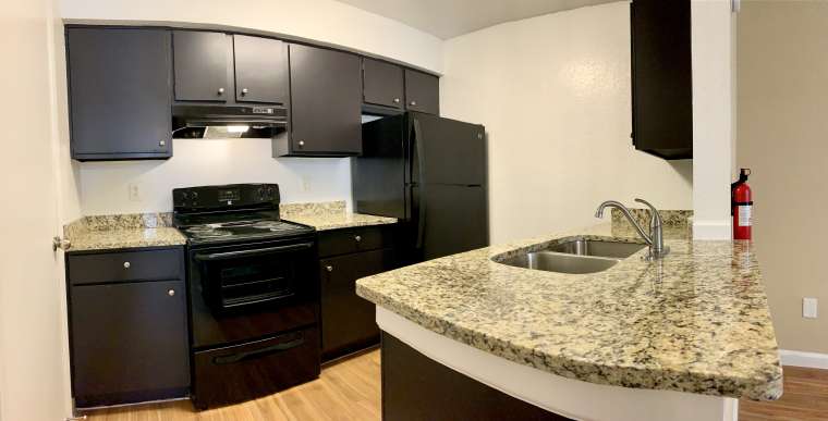 Fully Equipped Kitchen at Ashford Pointe Apartments in Houston, Texas