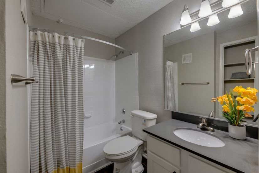 Refined Bathrooms with Shower and Tub at Ashton Oaks