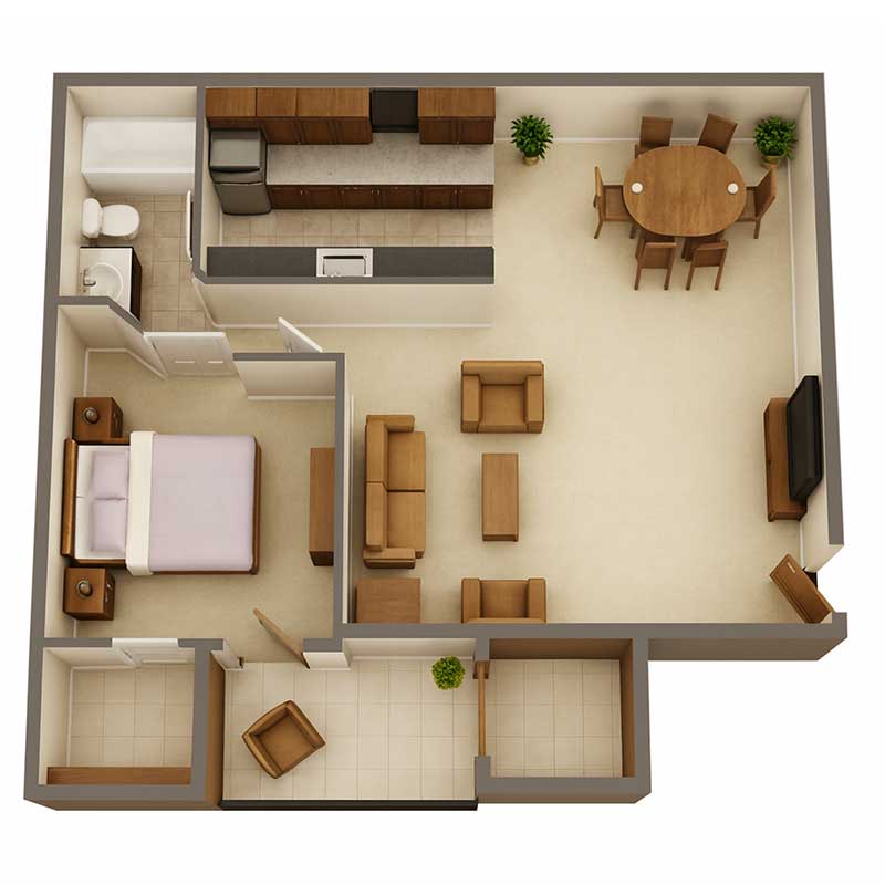 Informative Picture of One Bedroom