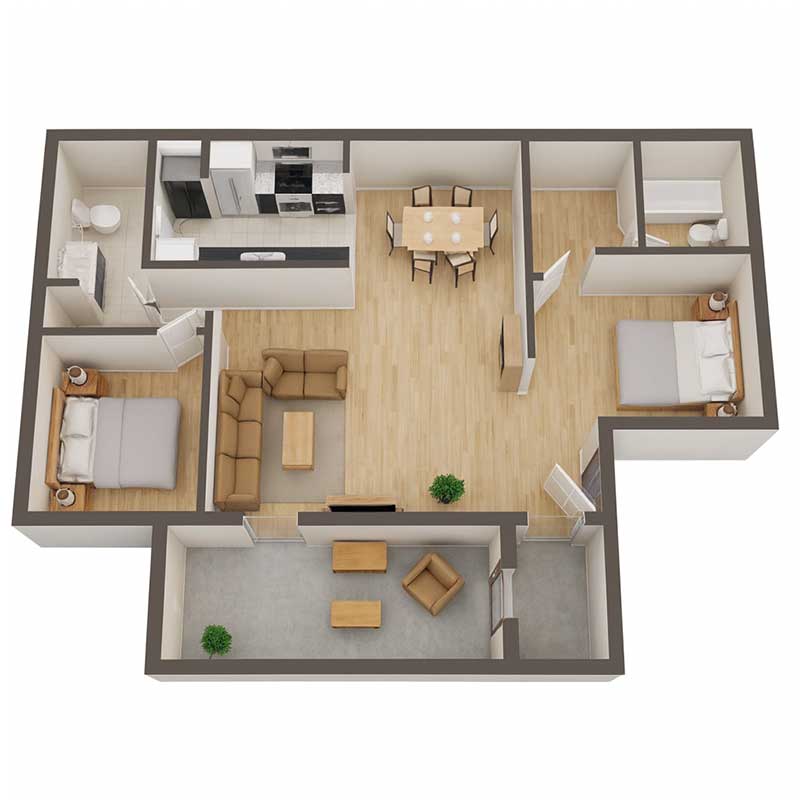 Informative Picture of Two Bedrooms