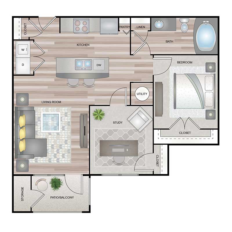 Floor plan layout for Endeavor