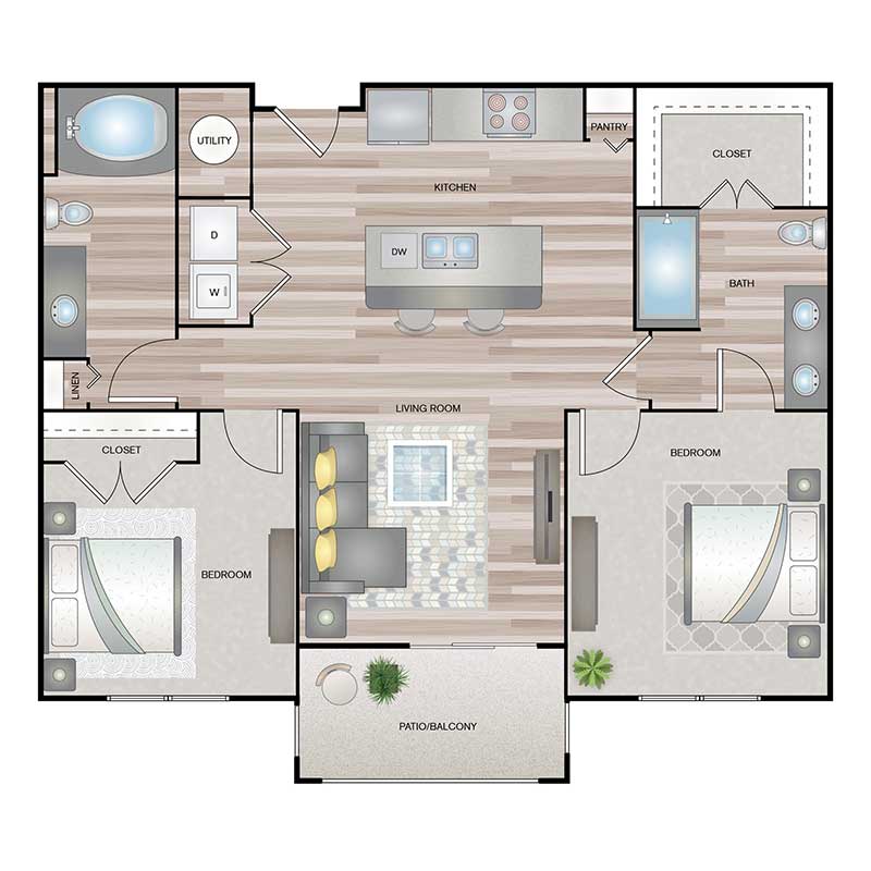 Floor plan layout for Envision