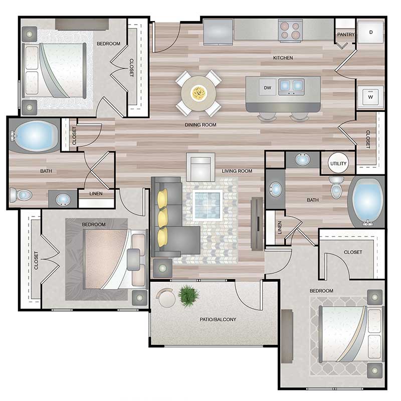 Floor plan layout for Reverie