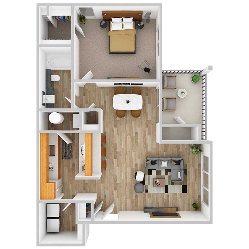 Floor plan layout for Plan A3
