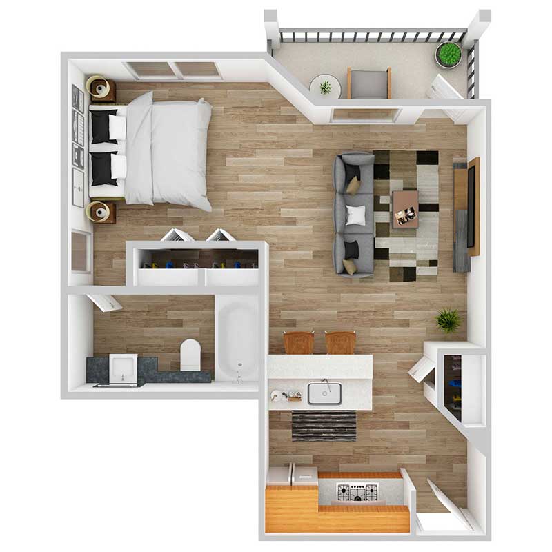 Floor plan layout for Plan A1