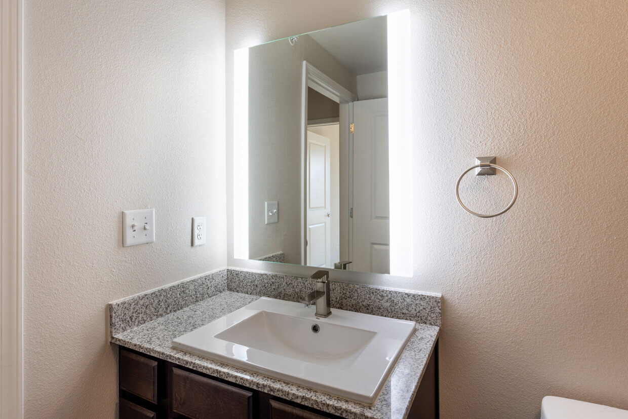 Granite Countertop Bathroom at Austin Creekview Apartments in Austin, TX
