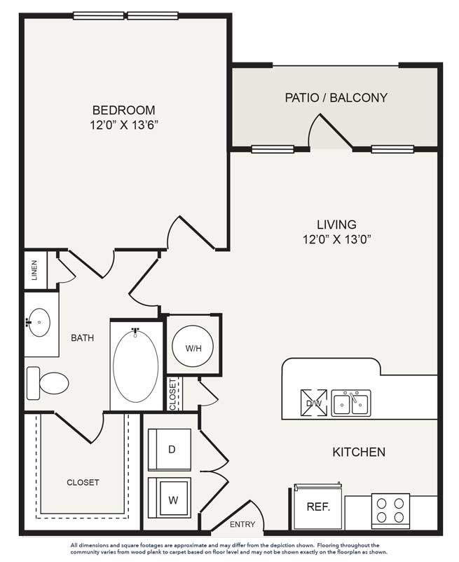 Floor plan layout for A1HC