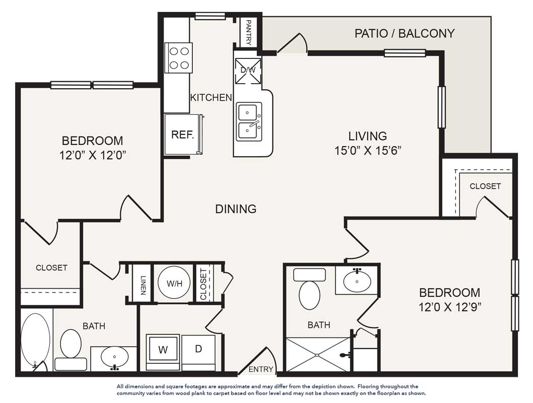 Floor plan layout for B2