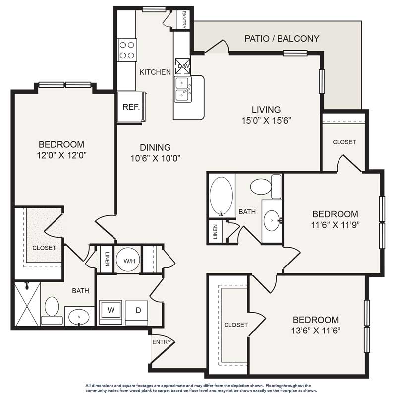 Floor plan layout for C1