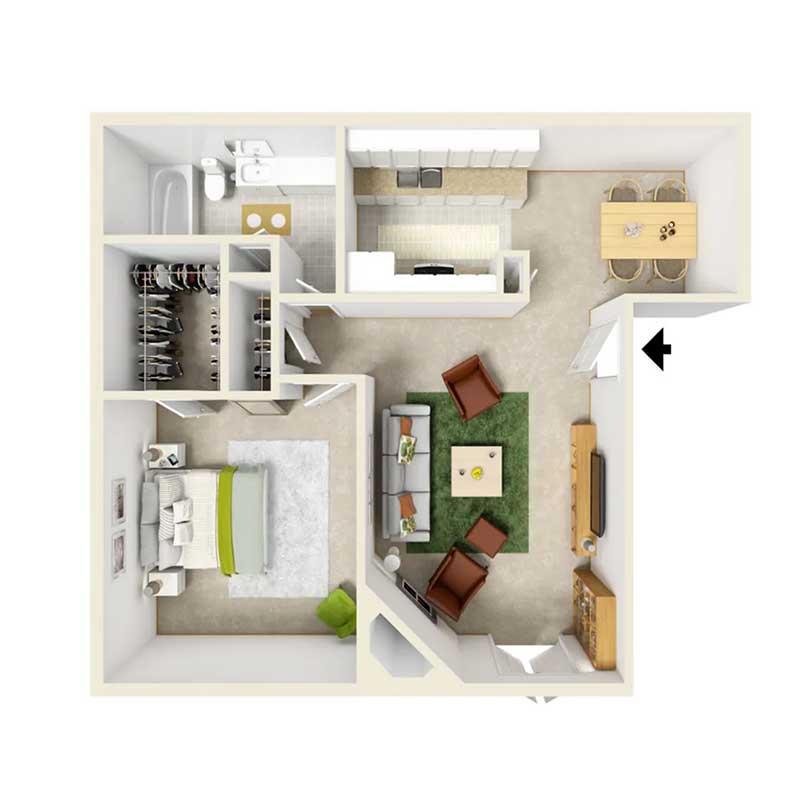 Floor plan layout for A1