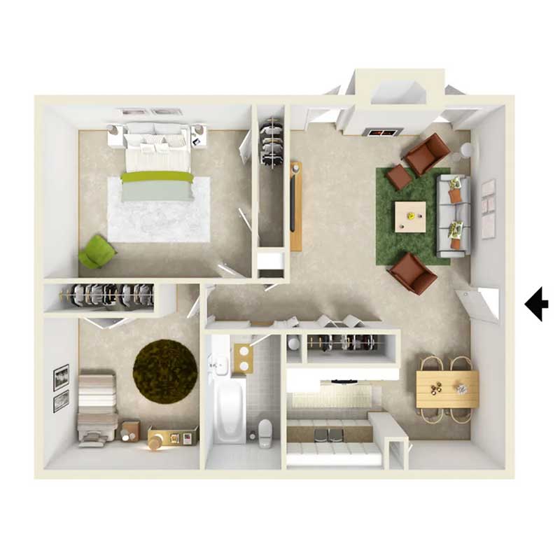 Floor plan layout for B1