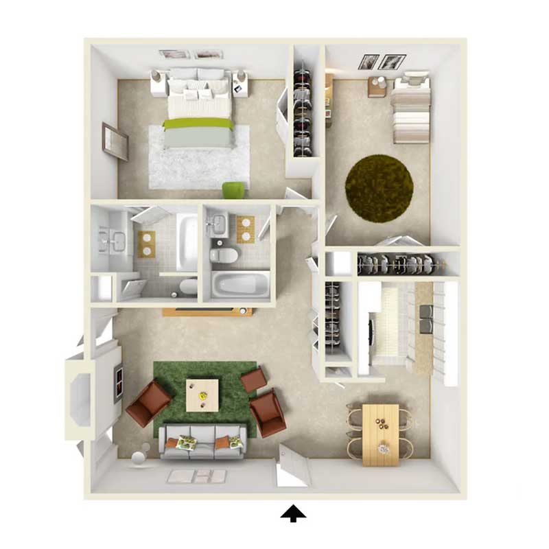Floor plan layout for B2