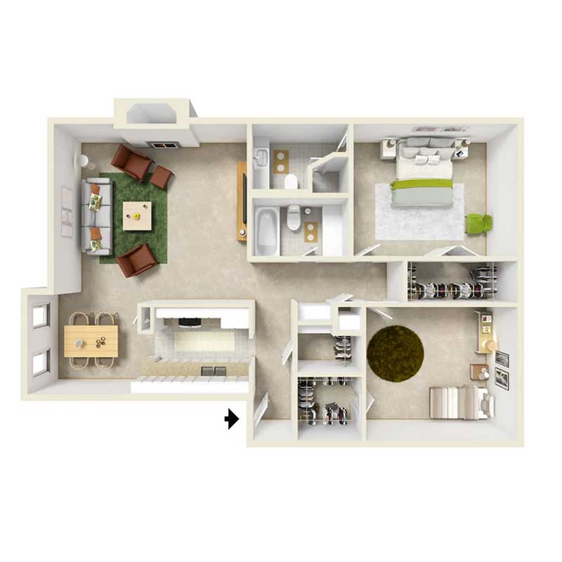 Floor plan layout for B3