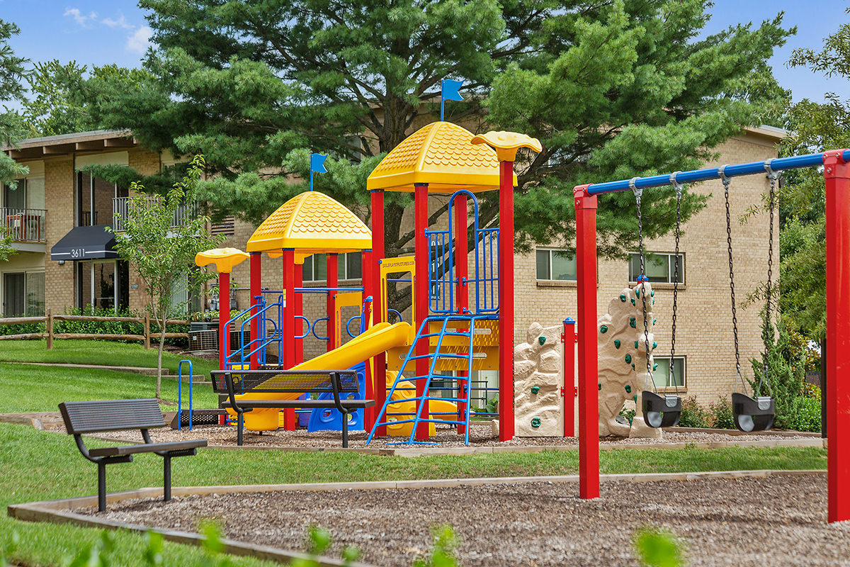 Large play area at Barcroft Plaza Apartments in Falls Church, VA