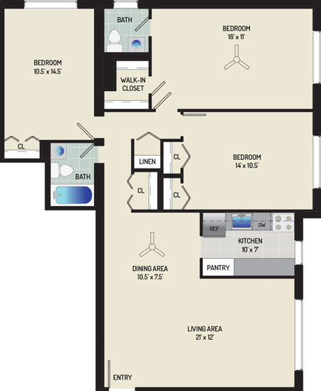 Barcroft View Apartments - Apartment 013600-104-K2