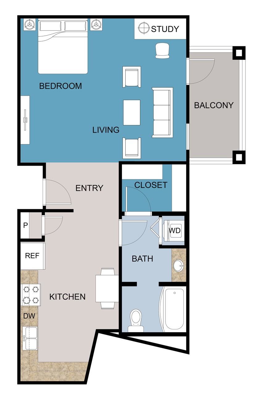 Floor plan layout for A4