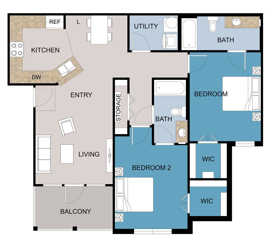 Floor plan layout for B1