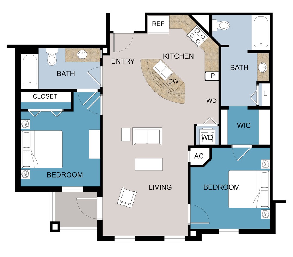 Floor plan layout for B3