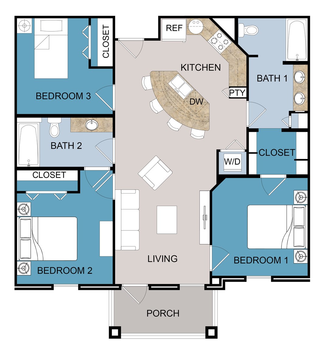 The Reserve on Bayou DeSiard - Floorplan - C1