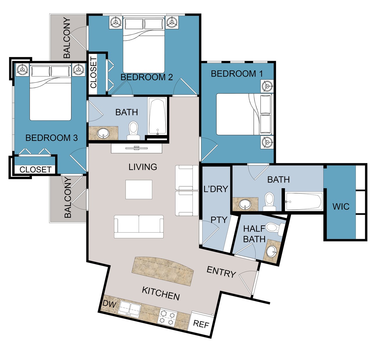 Floor plan layout for C2