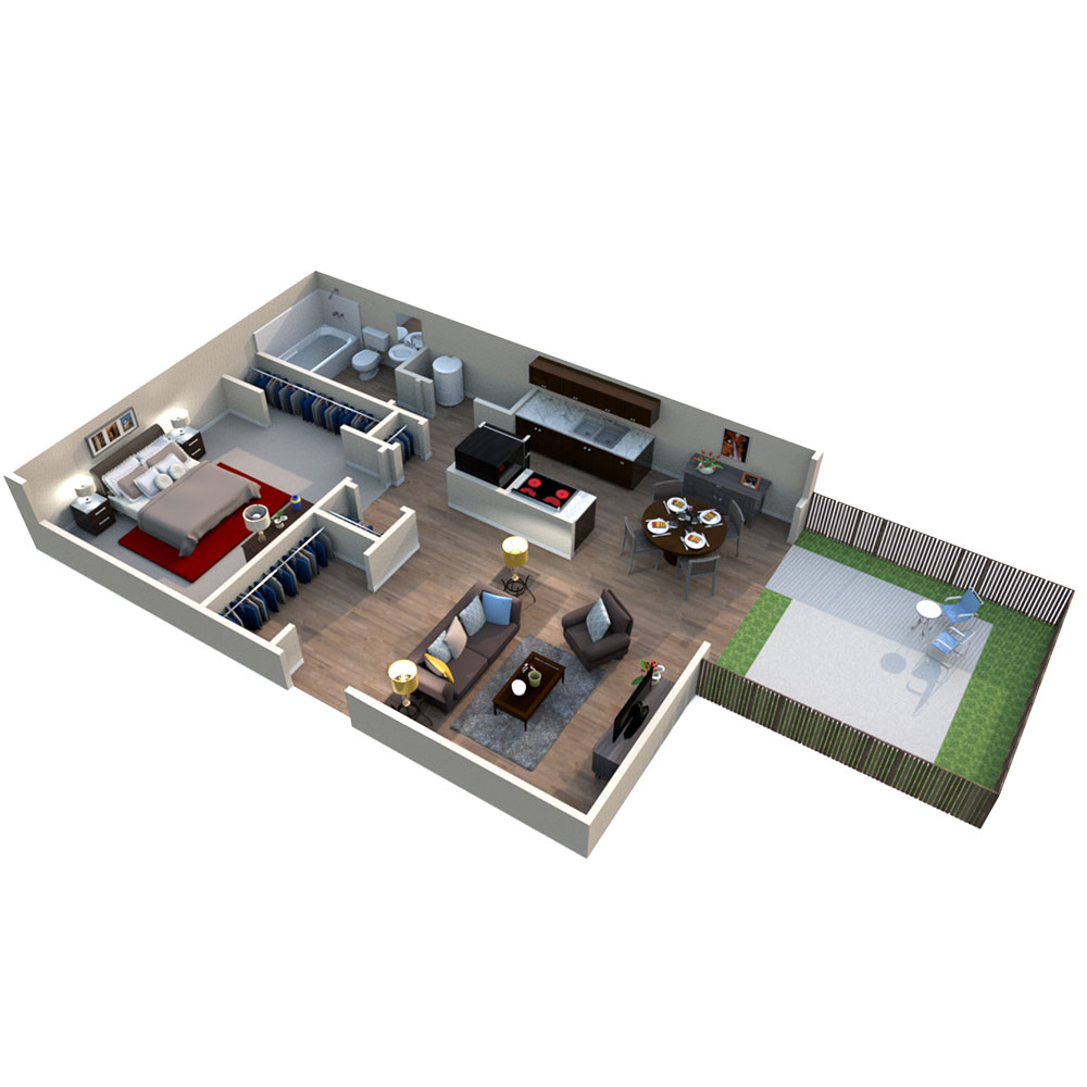 BayPointe Crossing - Floorplan - One Bedroom