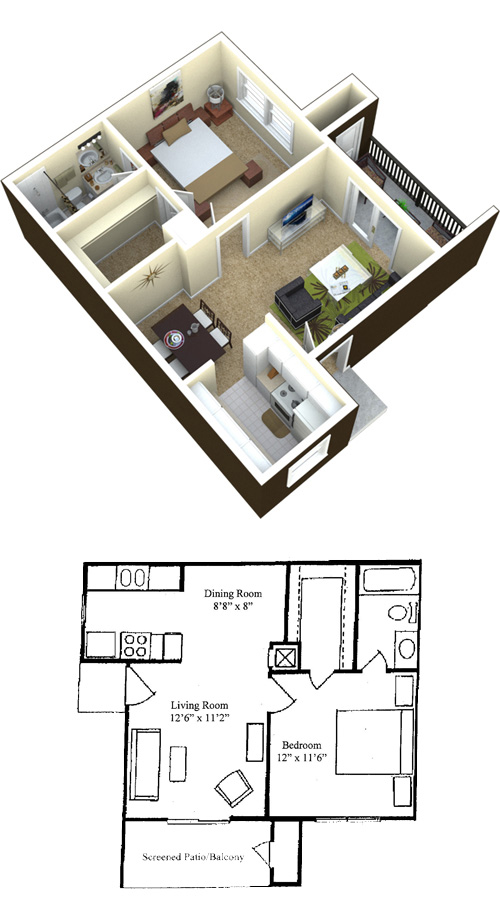 Baywater Apartments - Floorplan - Gulf