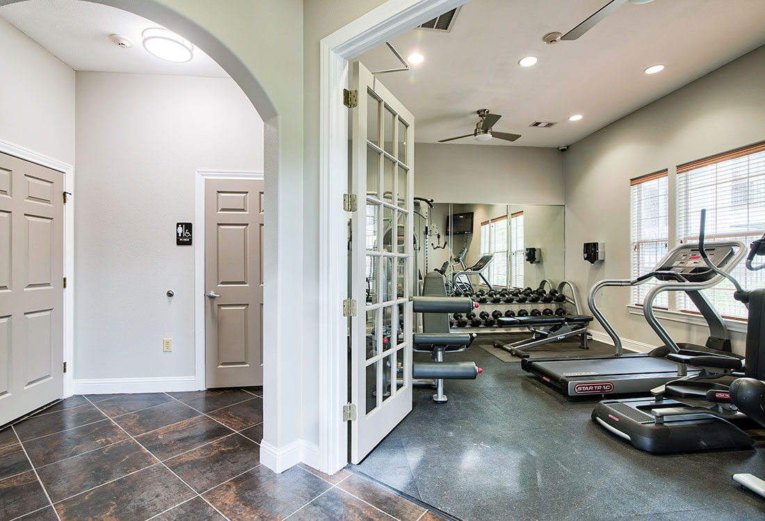 Fitness Center at Beaumont Trace Apartments in West Beaumont, Texas