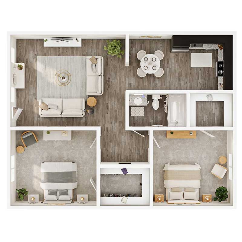 Informative Picture of 2 Beds