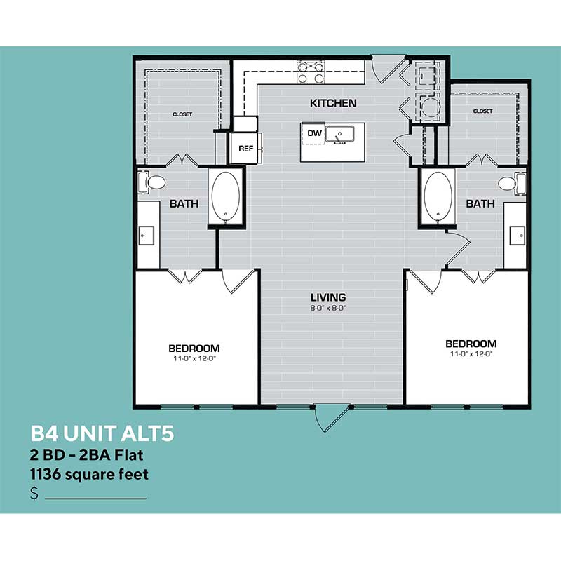 Floor plan layout for B4 - ALT 5