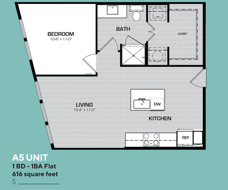 Floor plan layout for A5