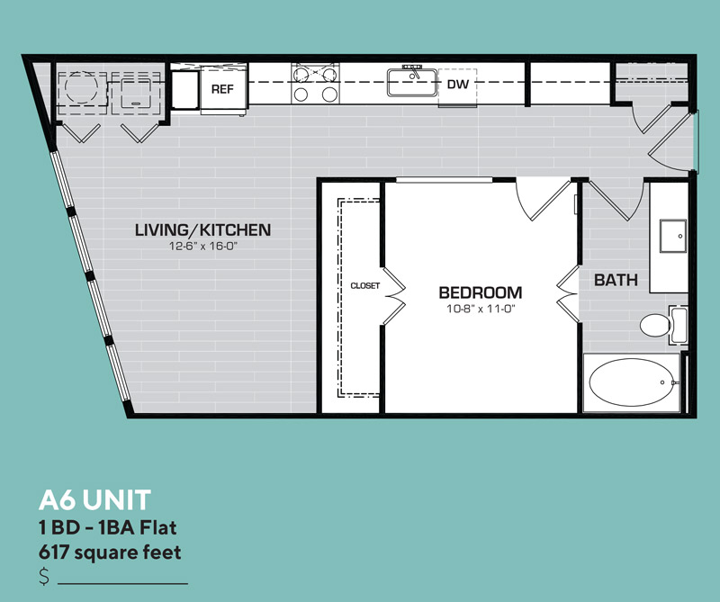 Floor plan layout for A6