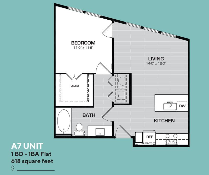 Floor plan layout for A7