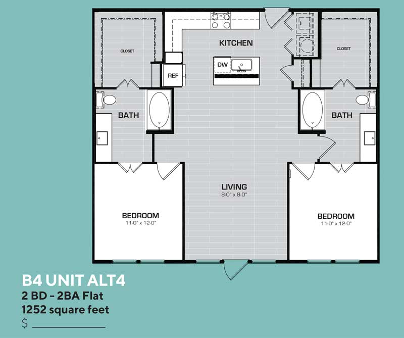 Floor plan layout for B4 - ALT4