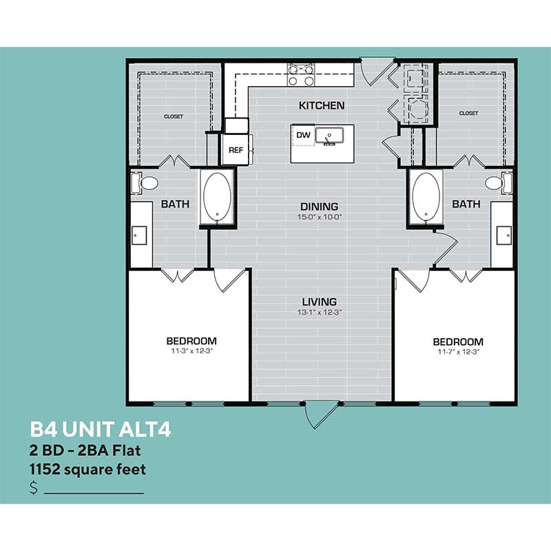 Floor plan layout for B4 - ALT4