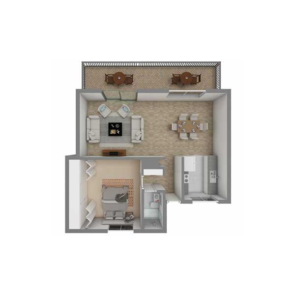 Black Oak Apartments - Floorplan - A1